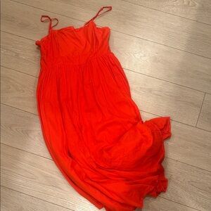 Vibrant Orange Maxi Dress